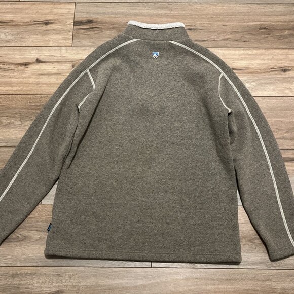 Men’s Kuhl Europa 1/4 Zip Pullover SZ Large Alfpaca Fleece Oatmeal Tan - Picture 14 of 14